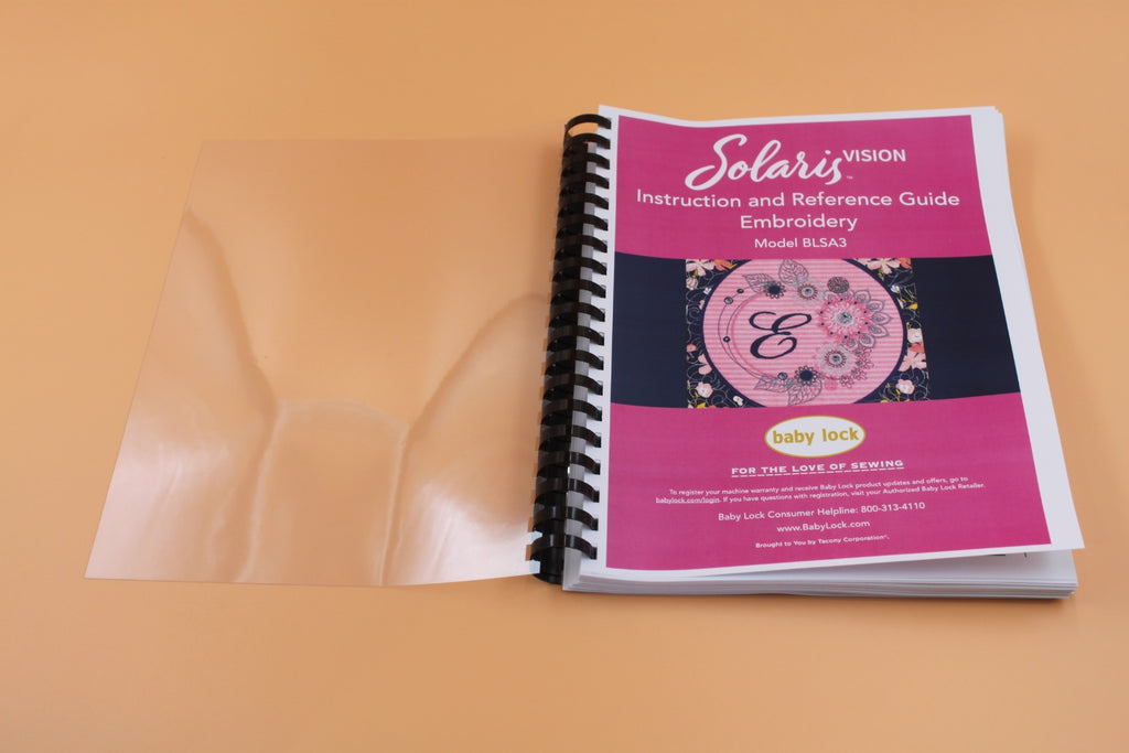 Baby Lock Solaris BLSA3 Sewing , Embroidery guide  Emboidery Design 3 Manual Set
