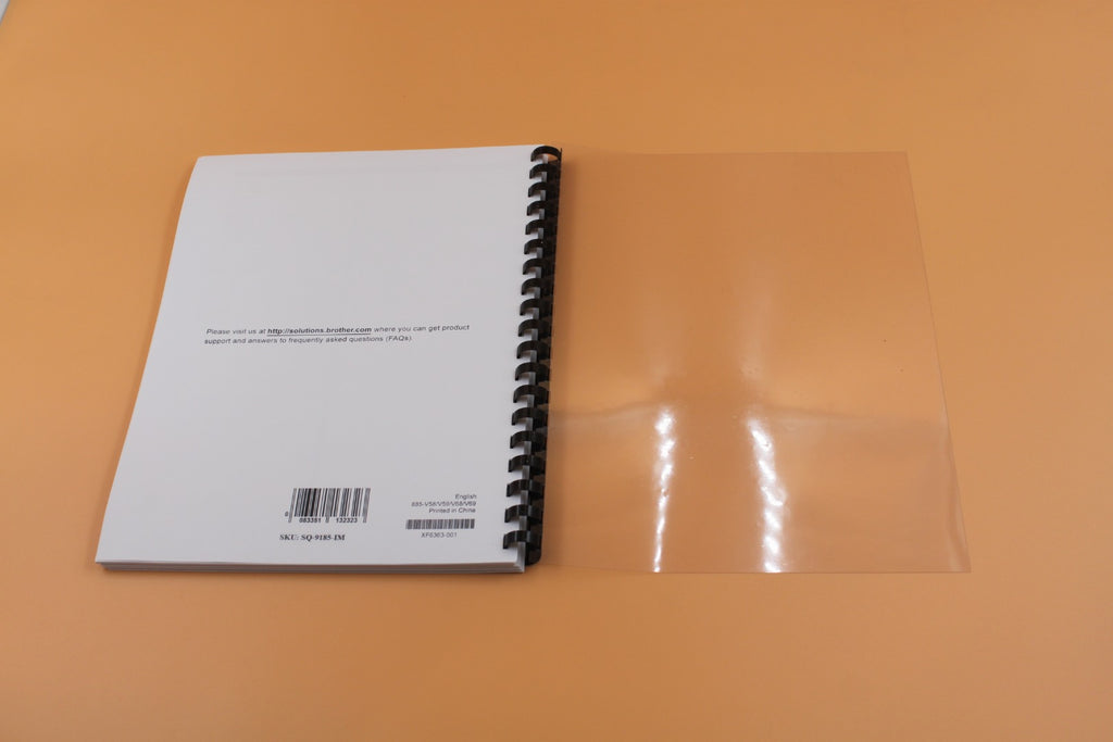 Brother SQ-9185 Instruction Manual Full Color 116 Pages with Protective Clear Covers