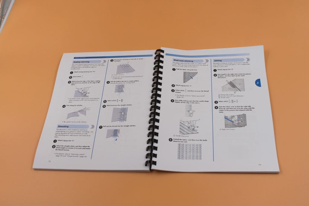 Brother SQ-9185 Instruction Manual Full Color 116 Pages with Protective Clear Covers