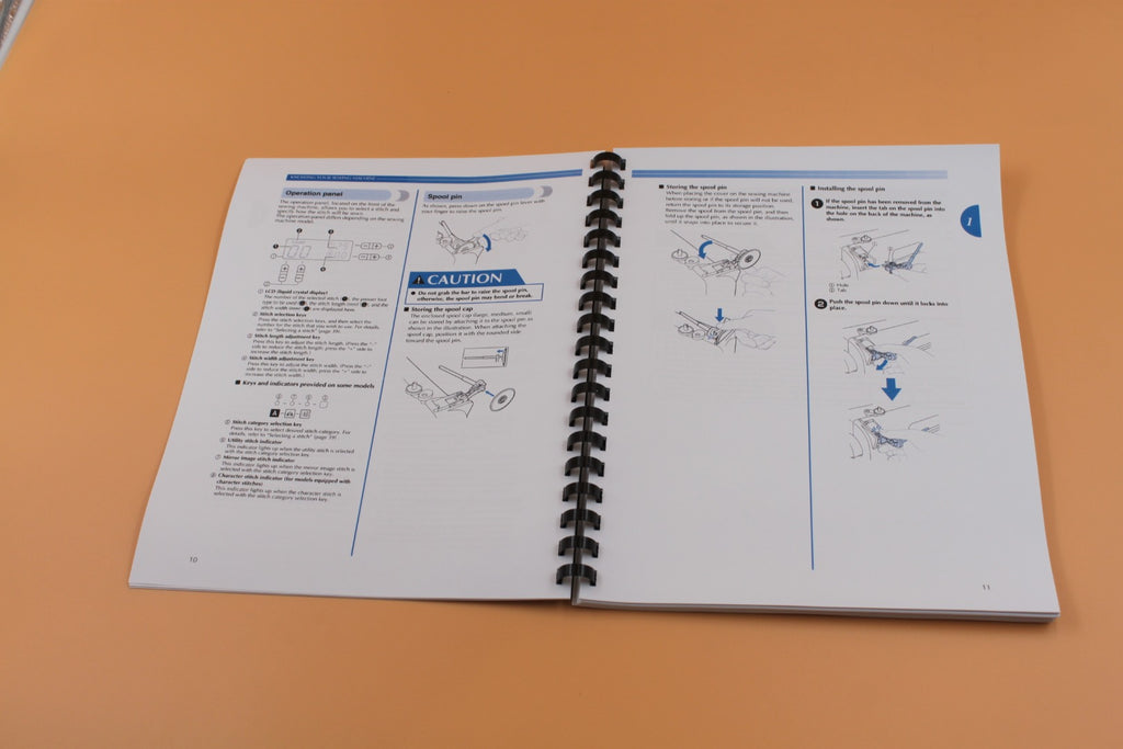 Brother SQ-9185 Instruction Manual Full Color 116 Pages with Protective Clear Covers