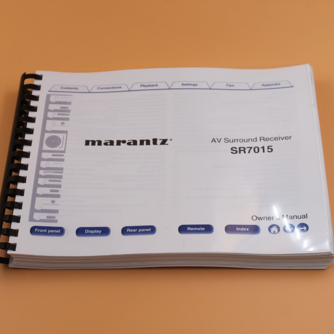 Marantz SR7015 AV Receiver Owner's Manual Operating Instructions Full Color