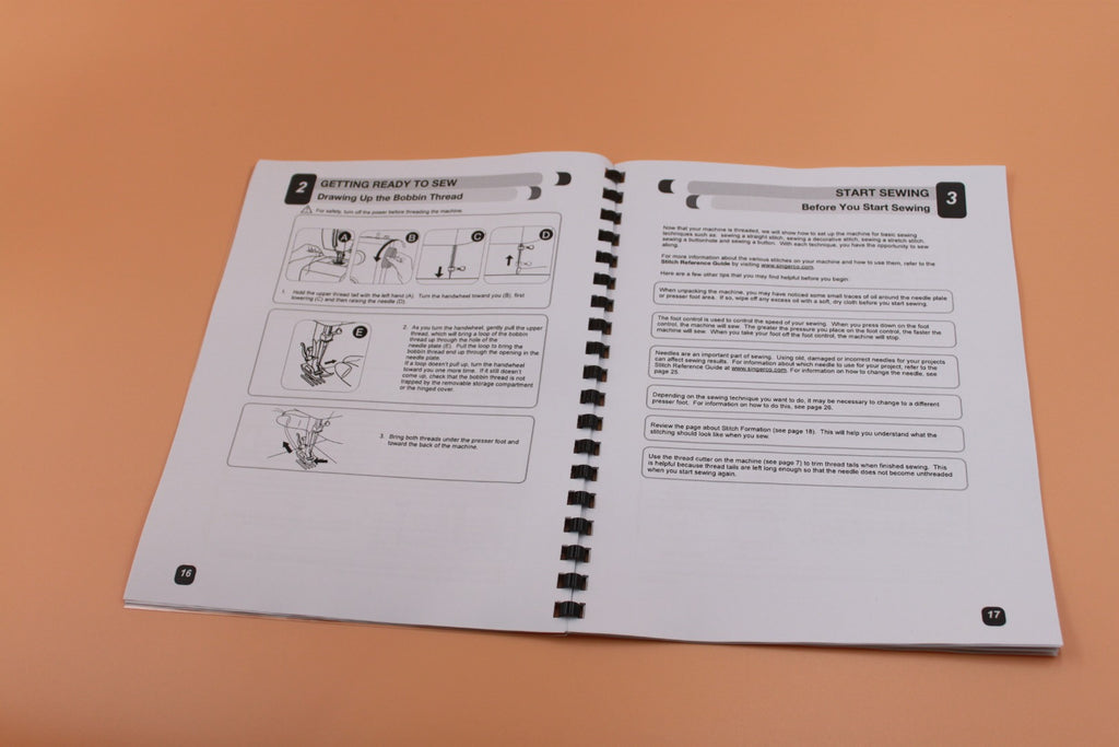 Singer 2263 Instruction Manual 34 Pages With Protective Clear Covers
