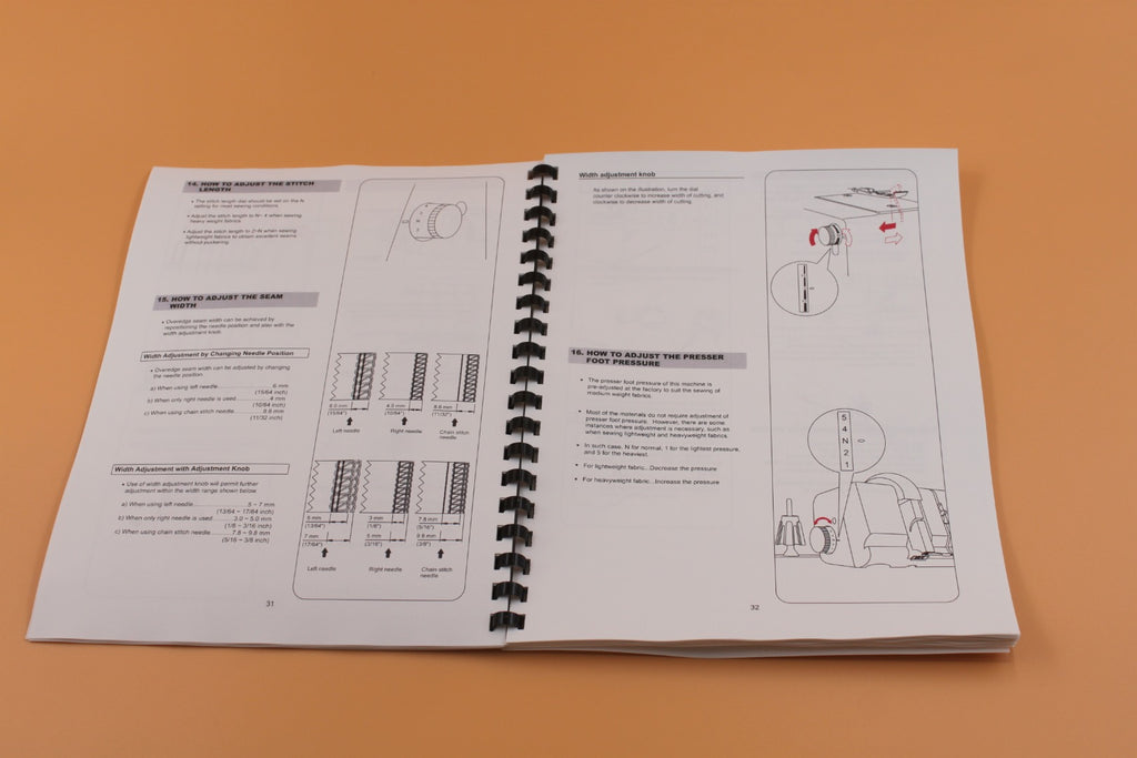 Singer 14T968DC English Only Instruction Manual 74 Pages With Clear Covers