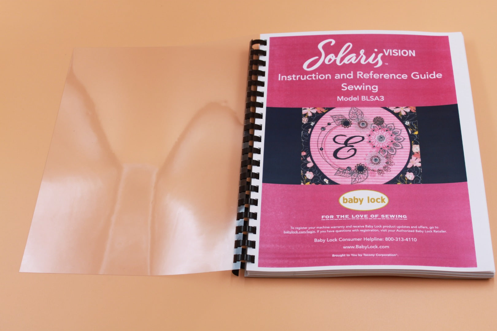 Baby Lock Solaris Vision BLSA3 Sewing Manual Full Color with Protective Covers