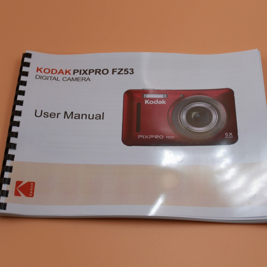 Kodak PixPro FZ53 Instruction Manual Full Color with Protective Covers
