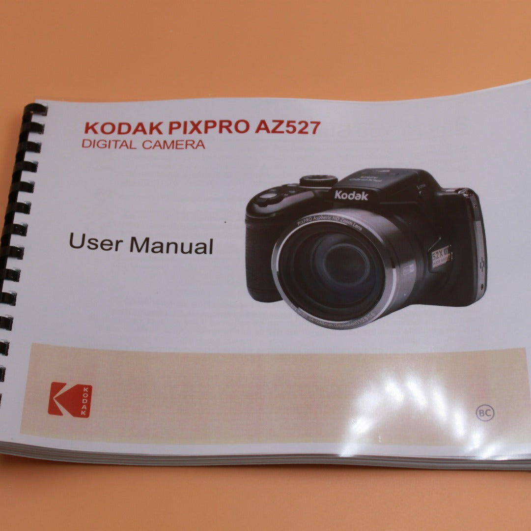 Kodak PixPro AZ527 Owner Instruction Manual Full Color with Protective Covers