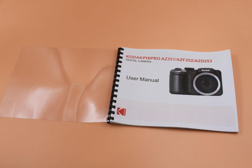 Kodak PixPro AZ251 Instruction 96 Page Owners Manual With Clear Covers