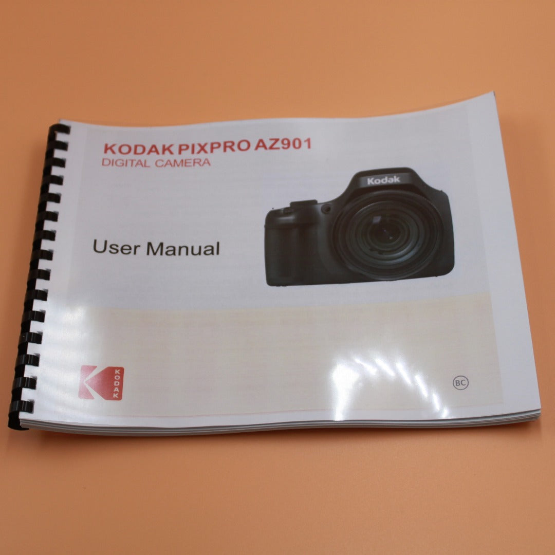 Kodak PixPro AZ901 User Instruction Manual Full Color with Protective Covers