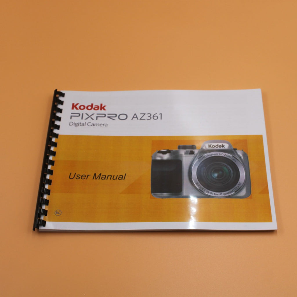 Kodak PixPro AZ361 Instruction user Manual Full Color with Protective Covers