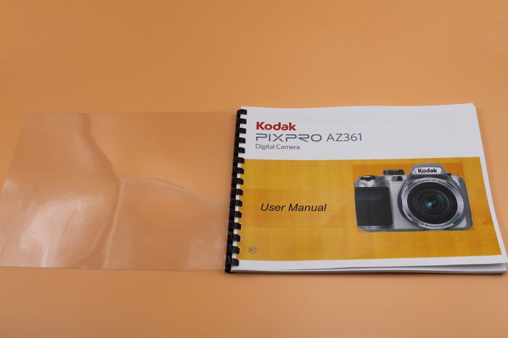 Kodak PixPro AZ361 Instruction user Manual Full Color with Protective Covers
