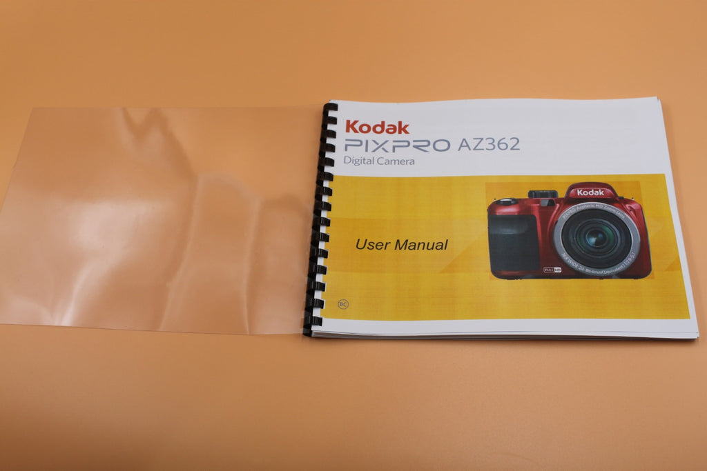 Kodak PixPro AZ362 Instruction User Manual Full Color with Protective Covers