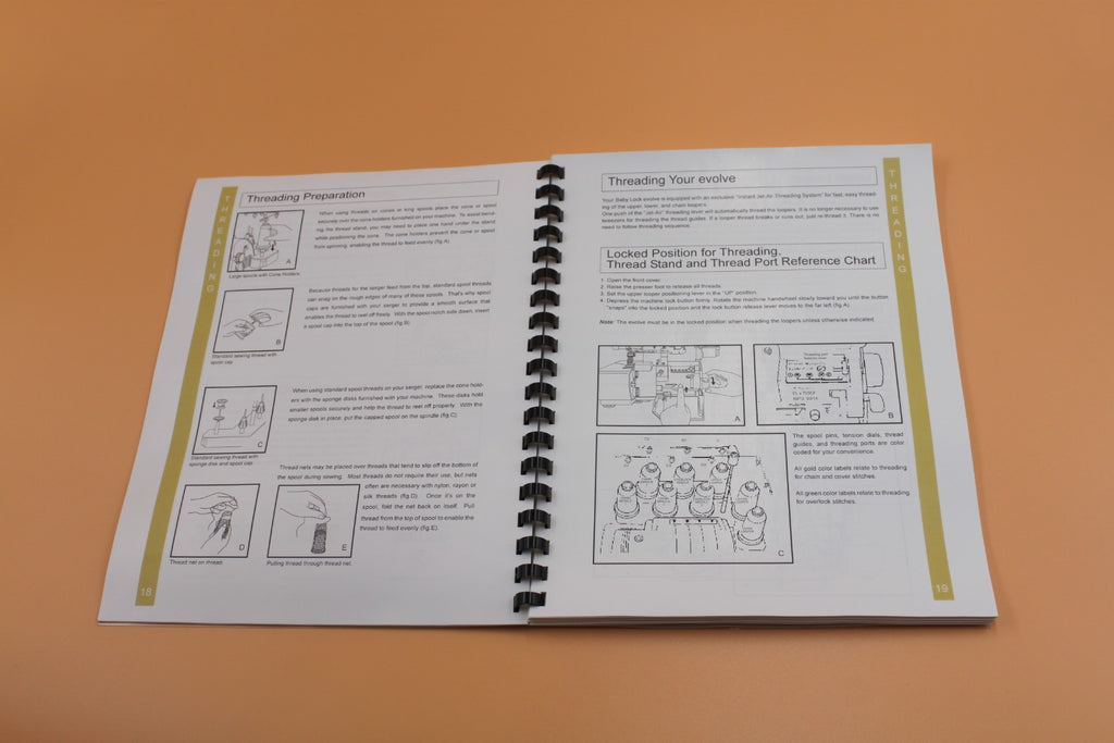 Baby Lock Evolve BLE8W Instruction Manual Full Color with Protective Covers
