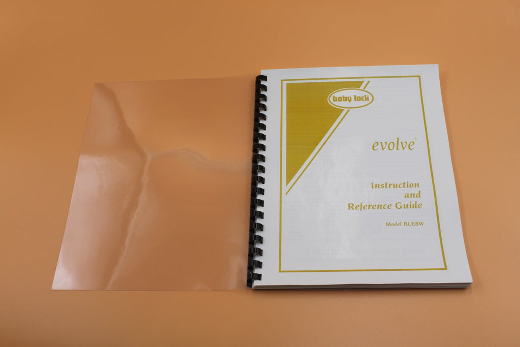 Baby Lock Evolve BLE8W Instruction Manual Full Color with Protective Covers
