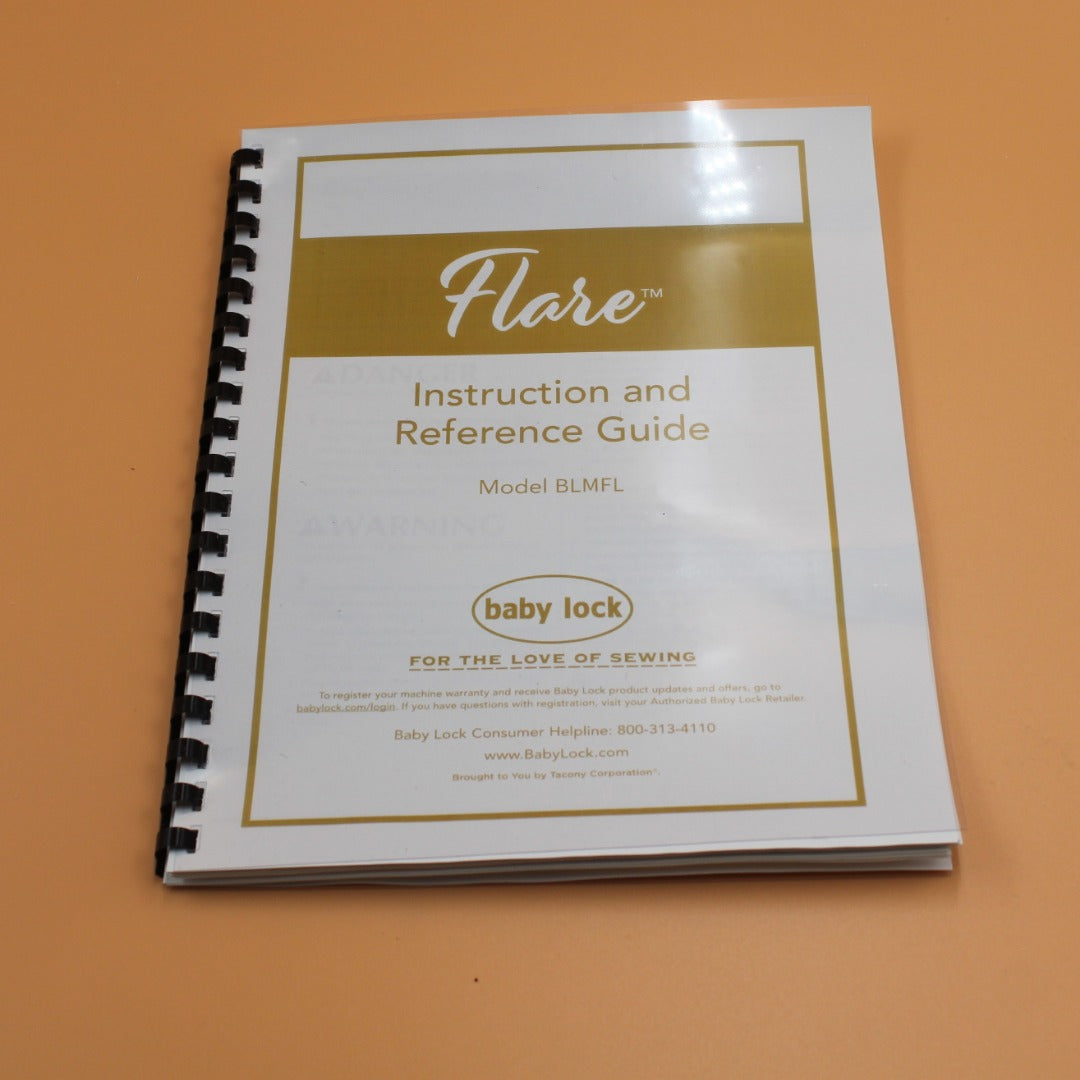 Baby Lock Flare BLMFL Instruction Manual Color with Protective Covers 68 pages
