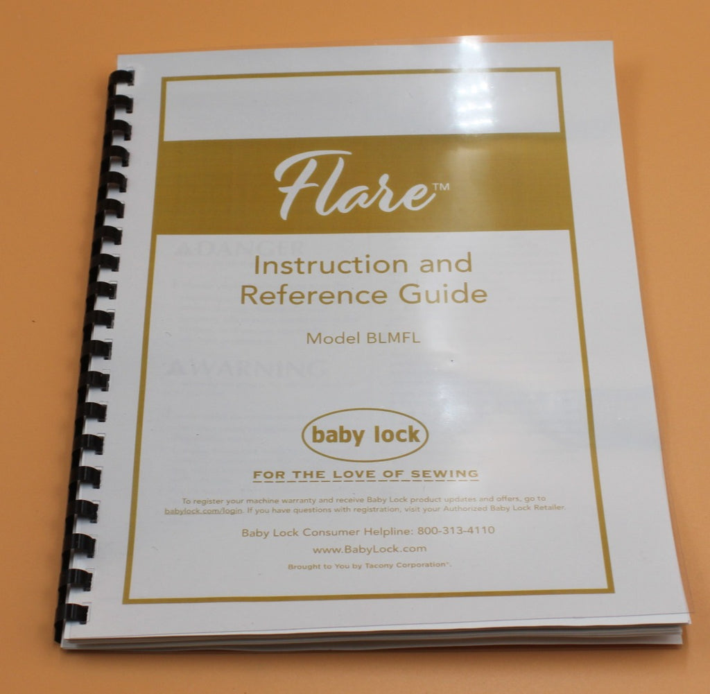 Baby Lock Flare BLMFL Instruction Manual Color with Protective Covers 68 pages