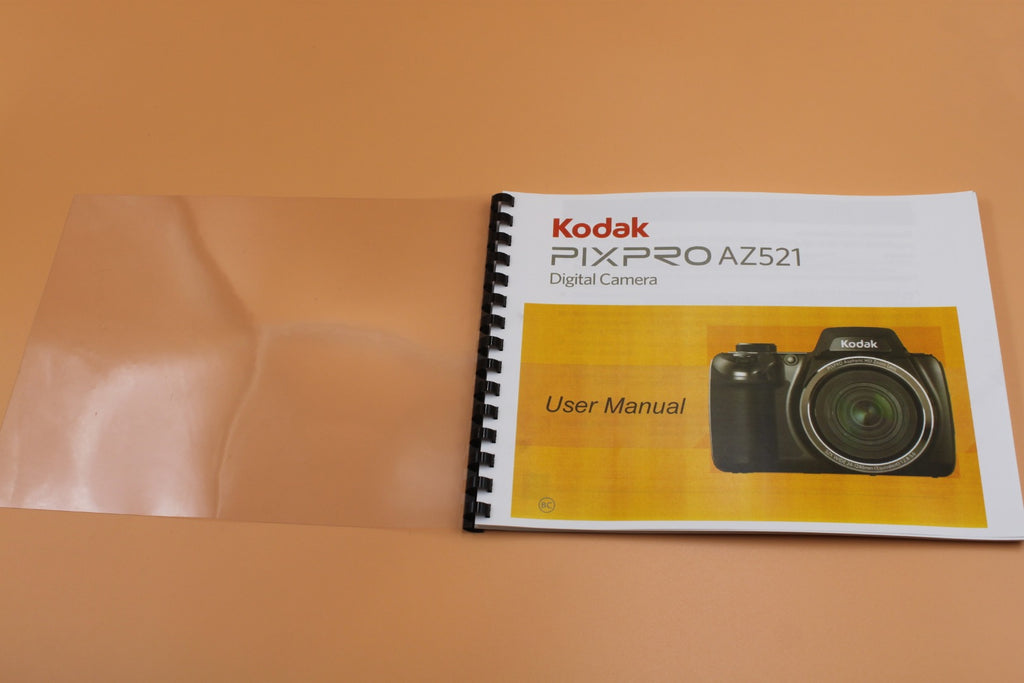 Kodak PixPro AZ521 Instruction User Manual Full Color with Protective Covers