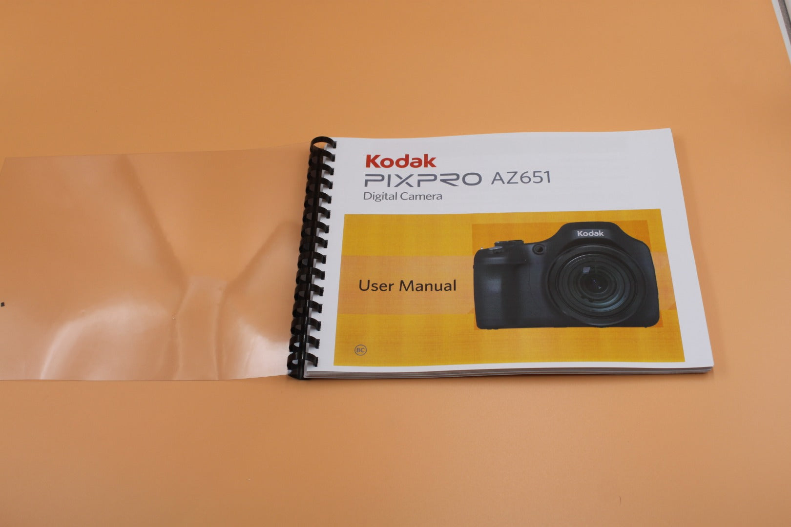 Kodak PixPro AZ651 Instruction User Manual Full Color with Protective Covers