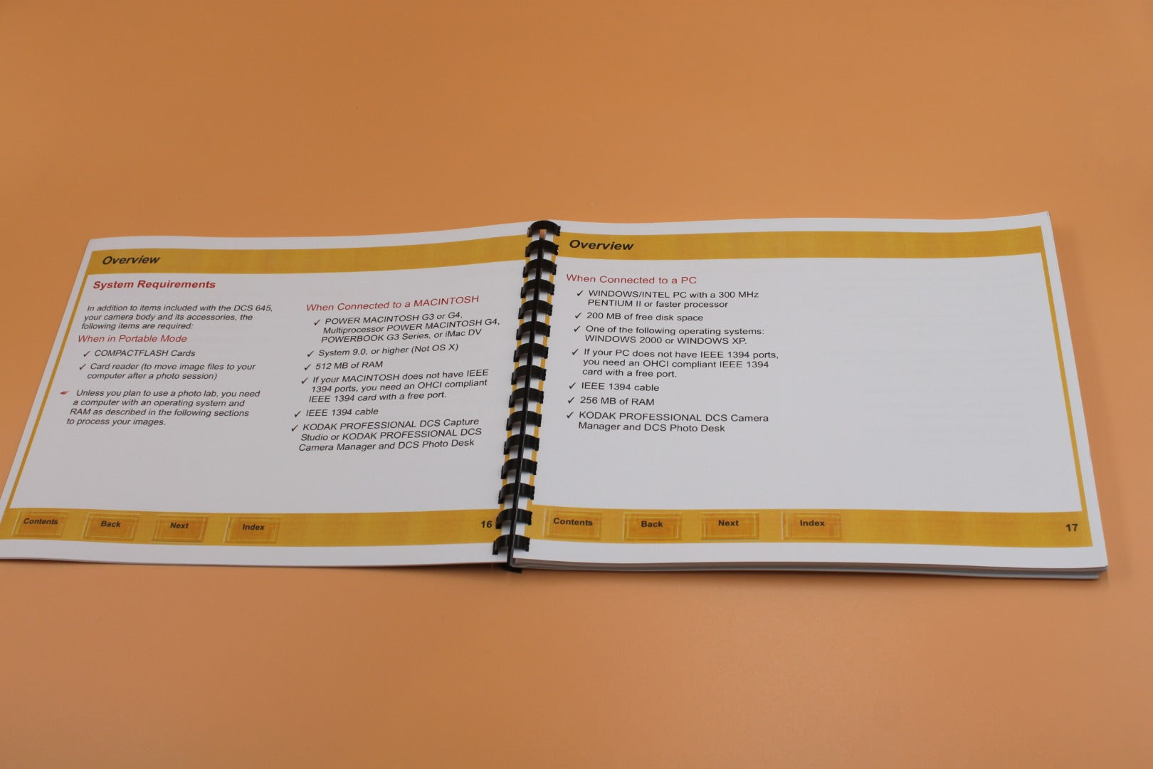 Kodak DCS Pro Back 645 Instruction User Manual Full Color with Protective Covers