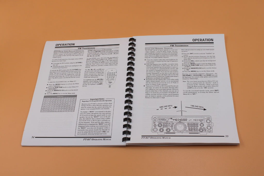 Yaesu FT-847 Instruction Operating owner Manual & Protective Covers  108 pages