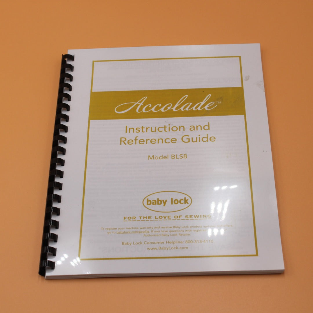 Baby Lock  Accolade BLS8  Instruction Operating owner Manual & Protective Covers