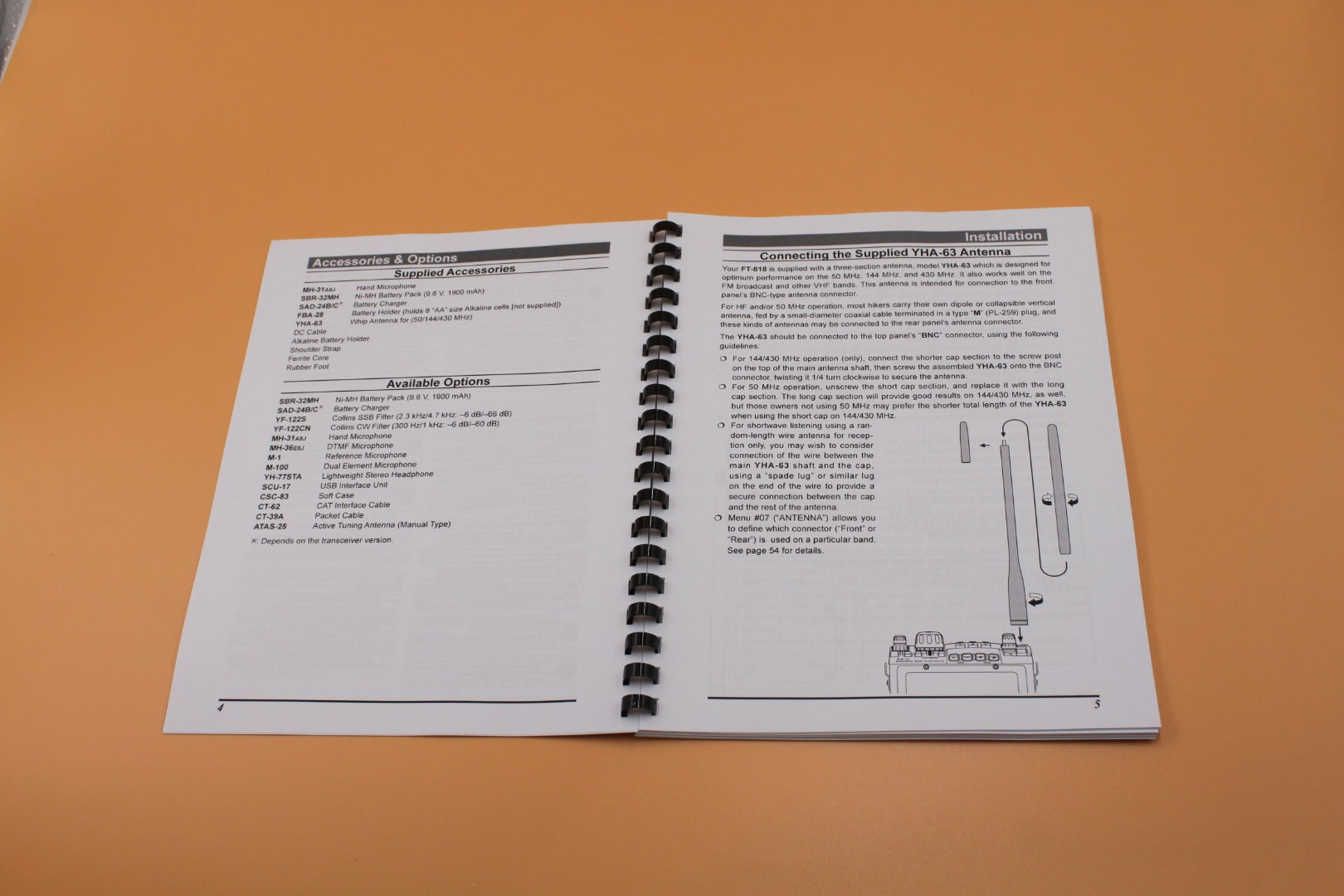Yaesu  FT-818nd  Instruction Manual Operating Guide  Manual & Protective Covers