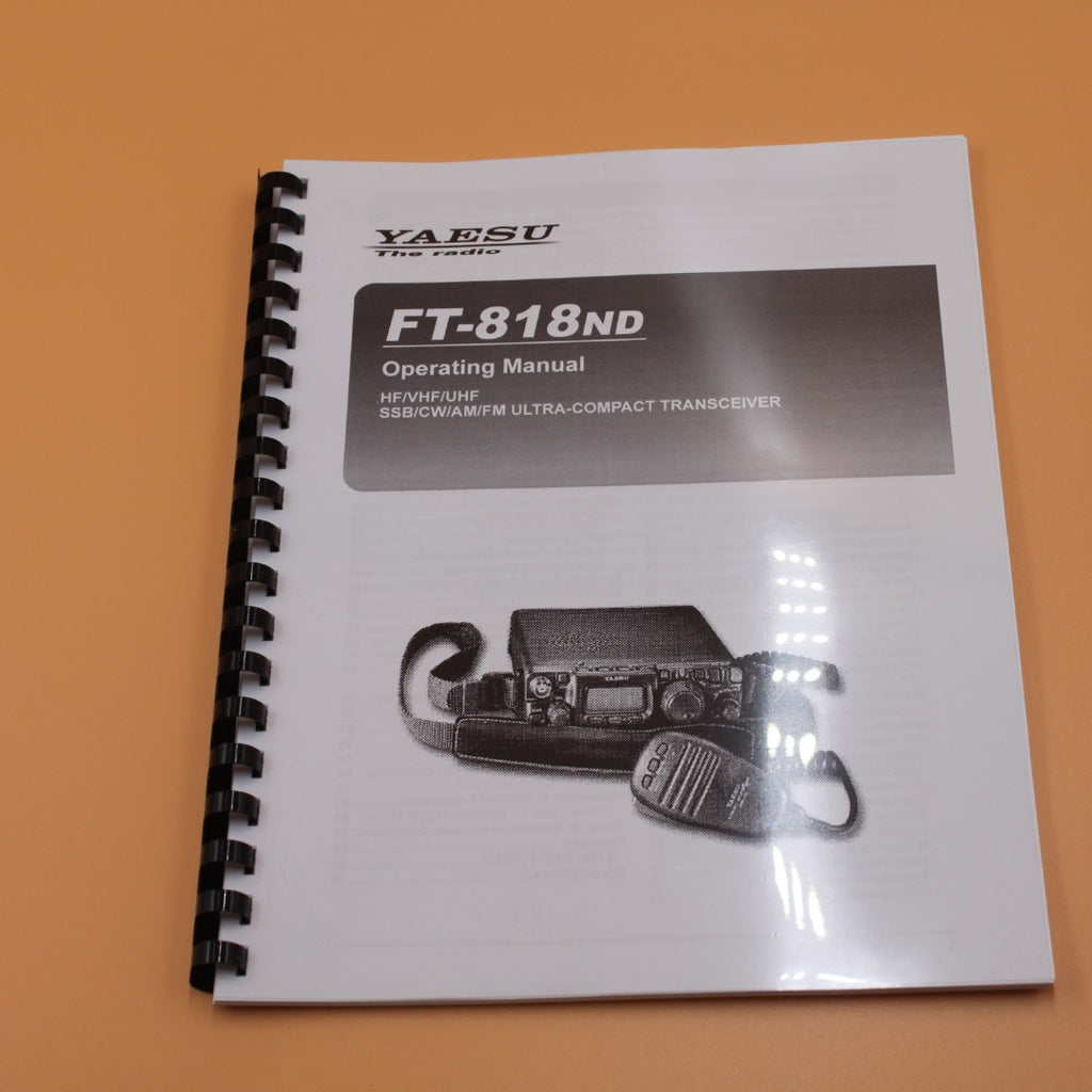 Yaesu  FT-818nd  Instruction Manual Operating Guide  Manual & Protective Covers