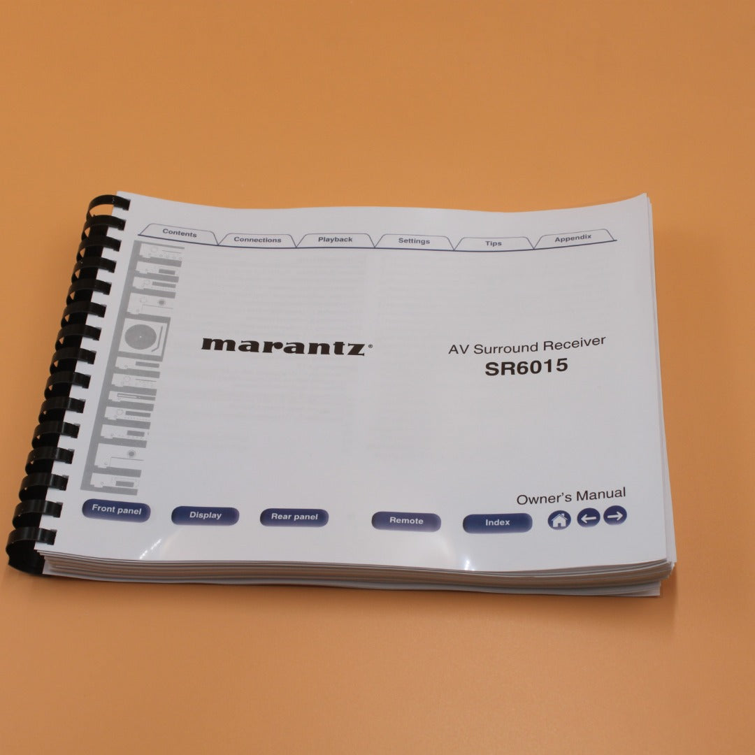 Marantz SR6015 AV Receiver Owner's Manual Operating Instructions Full Color
