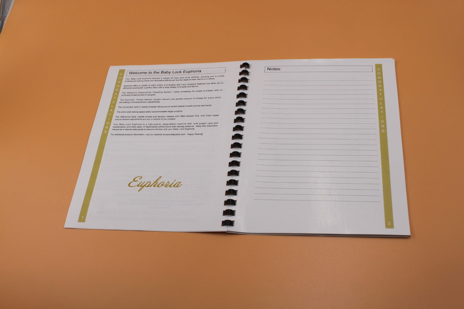 Baby Lock Euphoria BLC4 Instruction Manual Full Color & Protective Covers