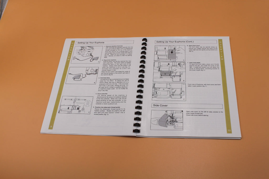 Baby Lock Euphoria BLC4 Instruction Manual Full Color & Protective Covers