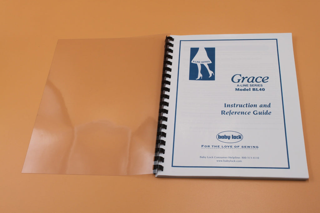 Baby Lock Grace BL40  Instruction Manual Full Color & Protective Covers