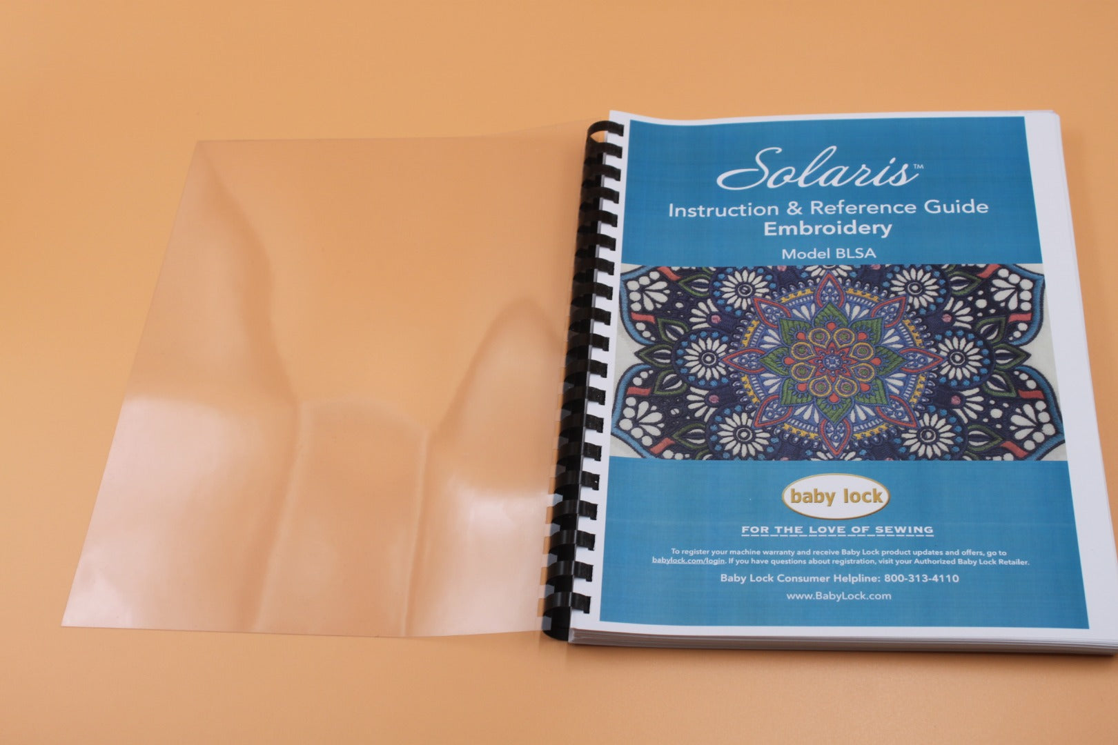 Baby Lock Solaris BLSA Embroidery instruction Manual Color & Protective Covers