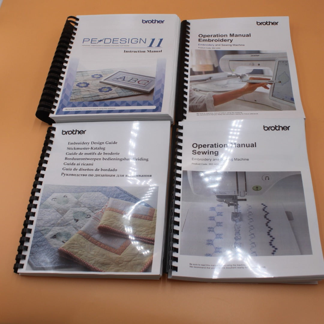 Brother Luminaire XP2 and Brother Pe Design 11- Four Manual Bundle