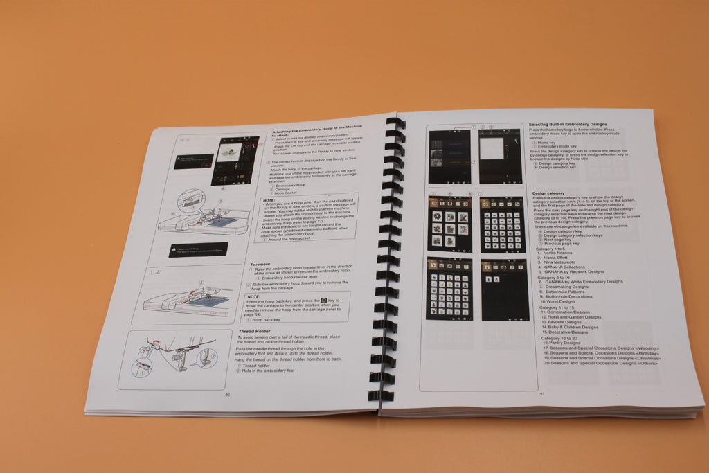 Janome Continental M17 Owners manual instructions Embroidery Machine Guide