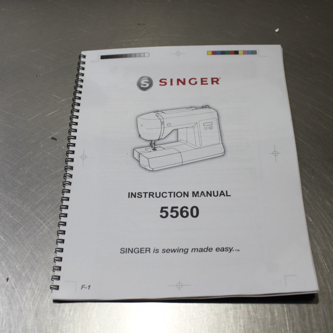 Owners Manual for Singer 5560 Sewing Machine 34 Pages With Clear Covers