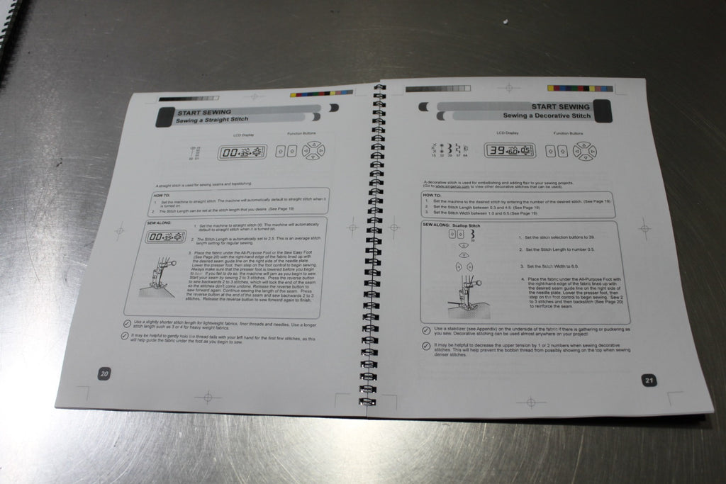 Owners Manual for Singer 5560 Sewing Machine 34 Pages With Clear Covers