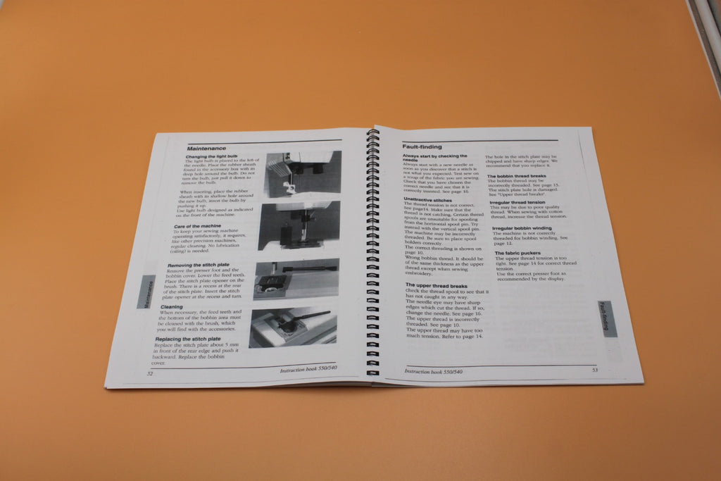 reprint Husqvarna Viking Lily 550 540 Instruction owner Manual 60 Pages  Protective Covers