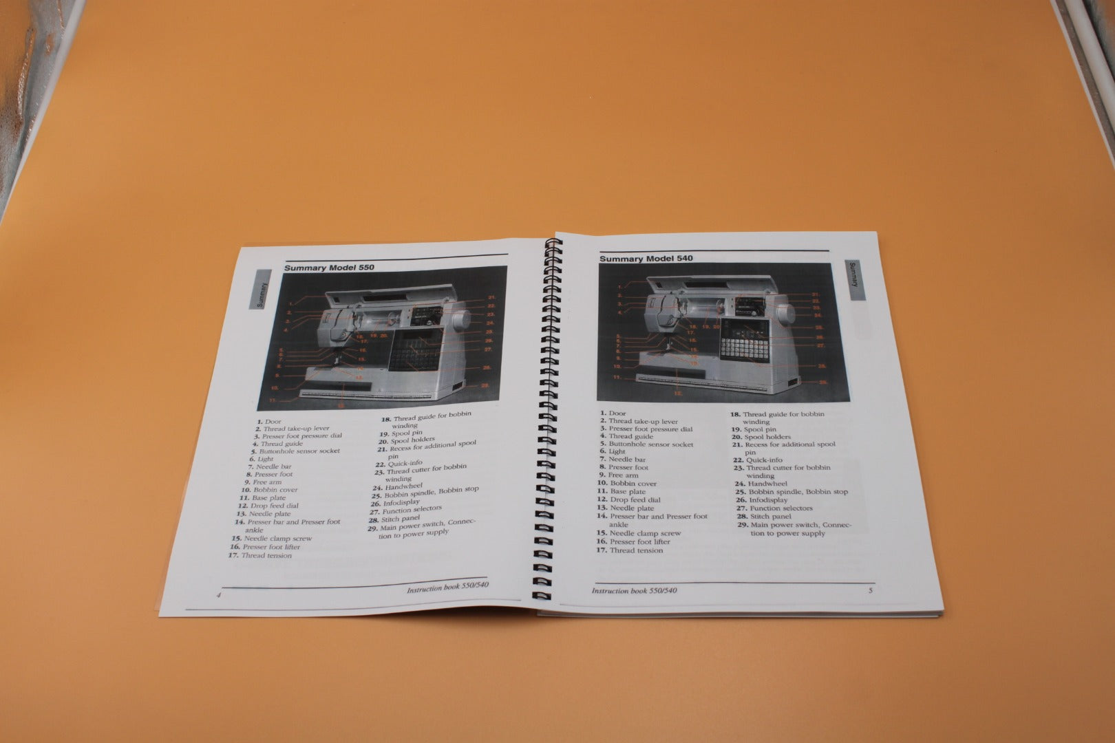 reprint Husqvarna Viking Lily 550 540 Instruction owner Manual 60 Pages  Protective Covers