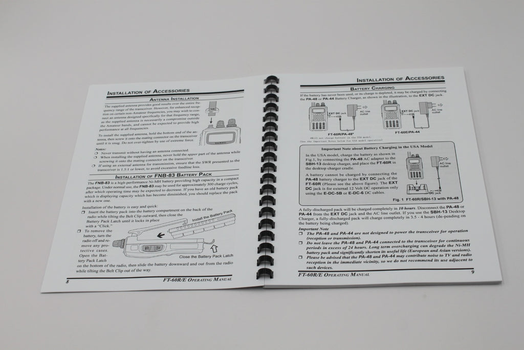 Yaesu FT-60R/E Instruction Operating Manual 84 Pages with Protective Covers