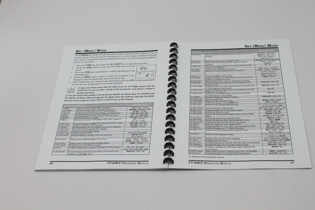 Yaesu FT-60R/E Instruction Operating Manual 84 Pages with Protective Covers