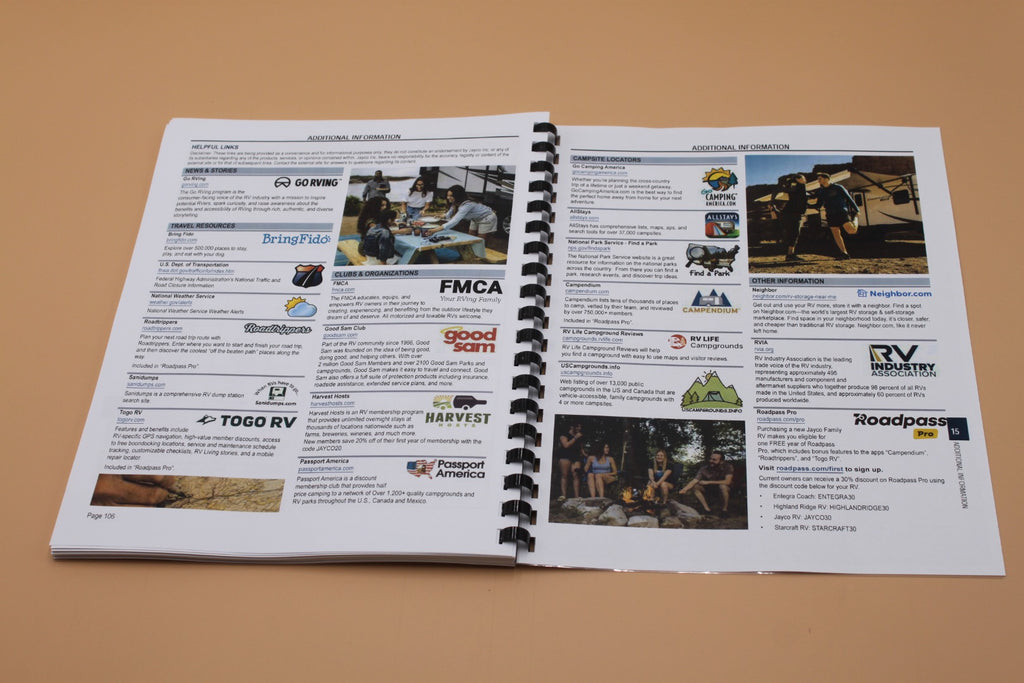 Jayco 2024 Towable Owner Manual Instructions User Guide 108 pages
