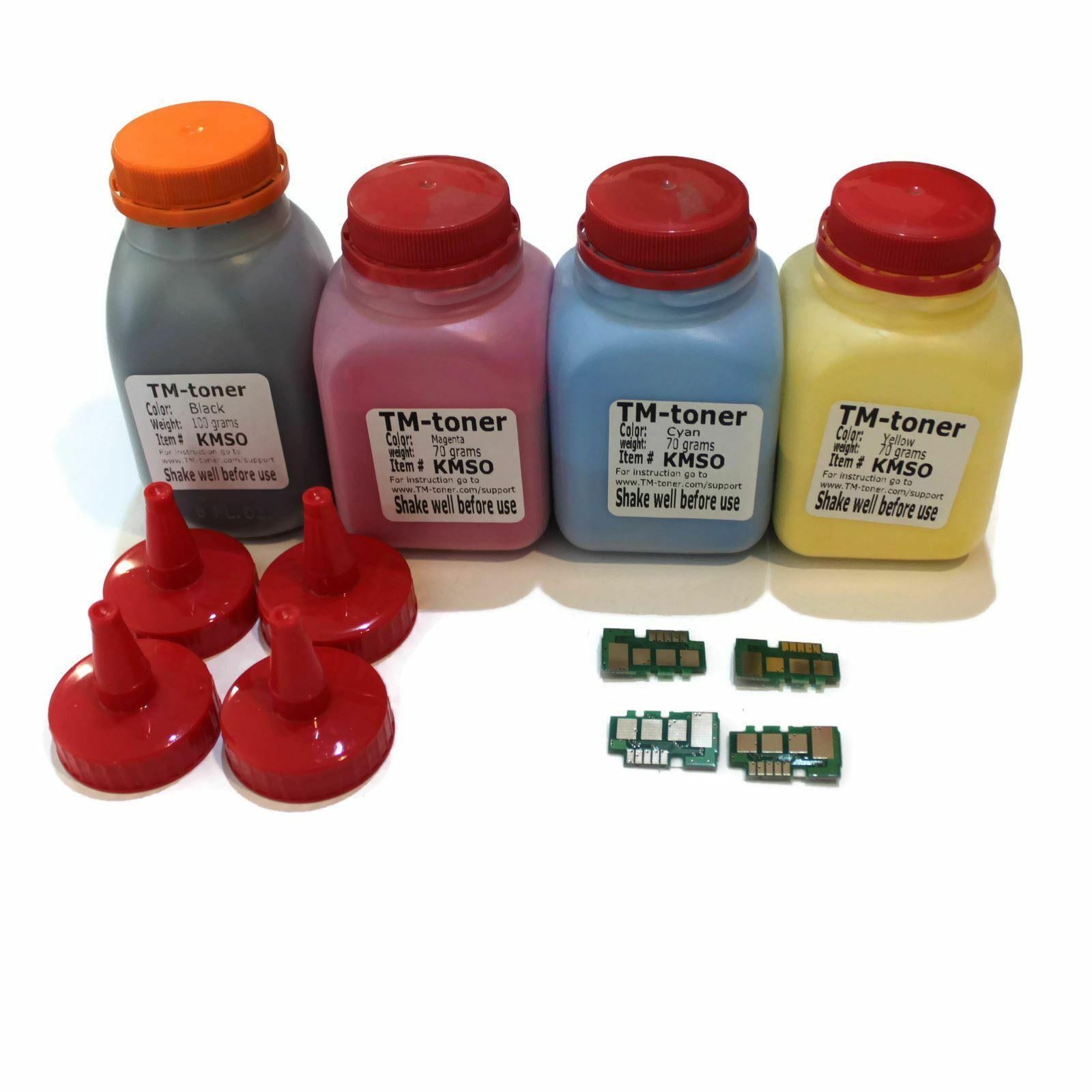 Compatible 4X Toner Refill kit Chips for Samsung Xpress SL-C1810W SL-C1860FW Printer and CLT-C504S CLT-M504S CLT-Y504S CLT-K504S Cartridge