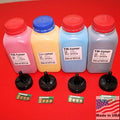 TM-toner ? 4 Toner Refill with chips for Samsung CLP-620ND, CLP-670ND, CLX-6220FX, CLX-6250 CLT-K508L, CLT-C508L, CLT-M508L, CLT-Y508L, CLT-K508S, CLT-C508S, CLT-M508S, CLT-Y508S