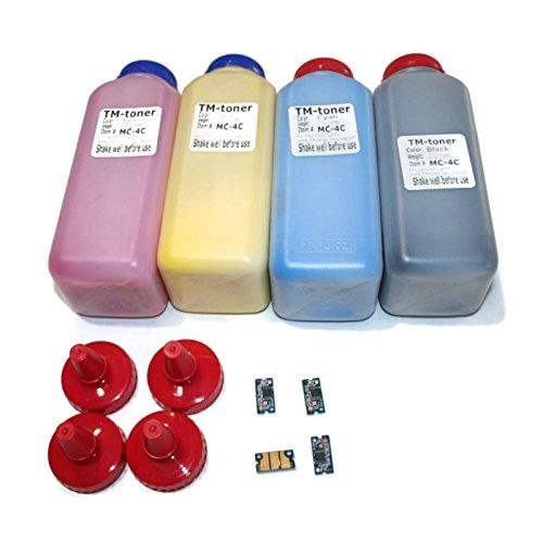 Compatible 4 Colors Toner Refill with Chips for Konica Minolta bizhub C35, C35P Cartridge A0X5132, TNP22K A0X5432, TNP22C A0X5332, TNP22M,A0X5232, TNP22Y